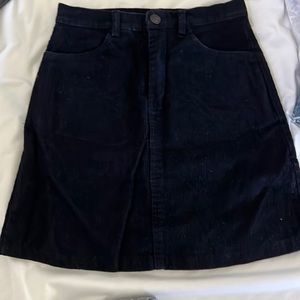 Brandy Melville dark blue corduroy skirt